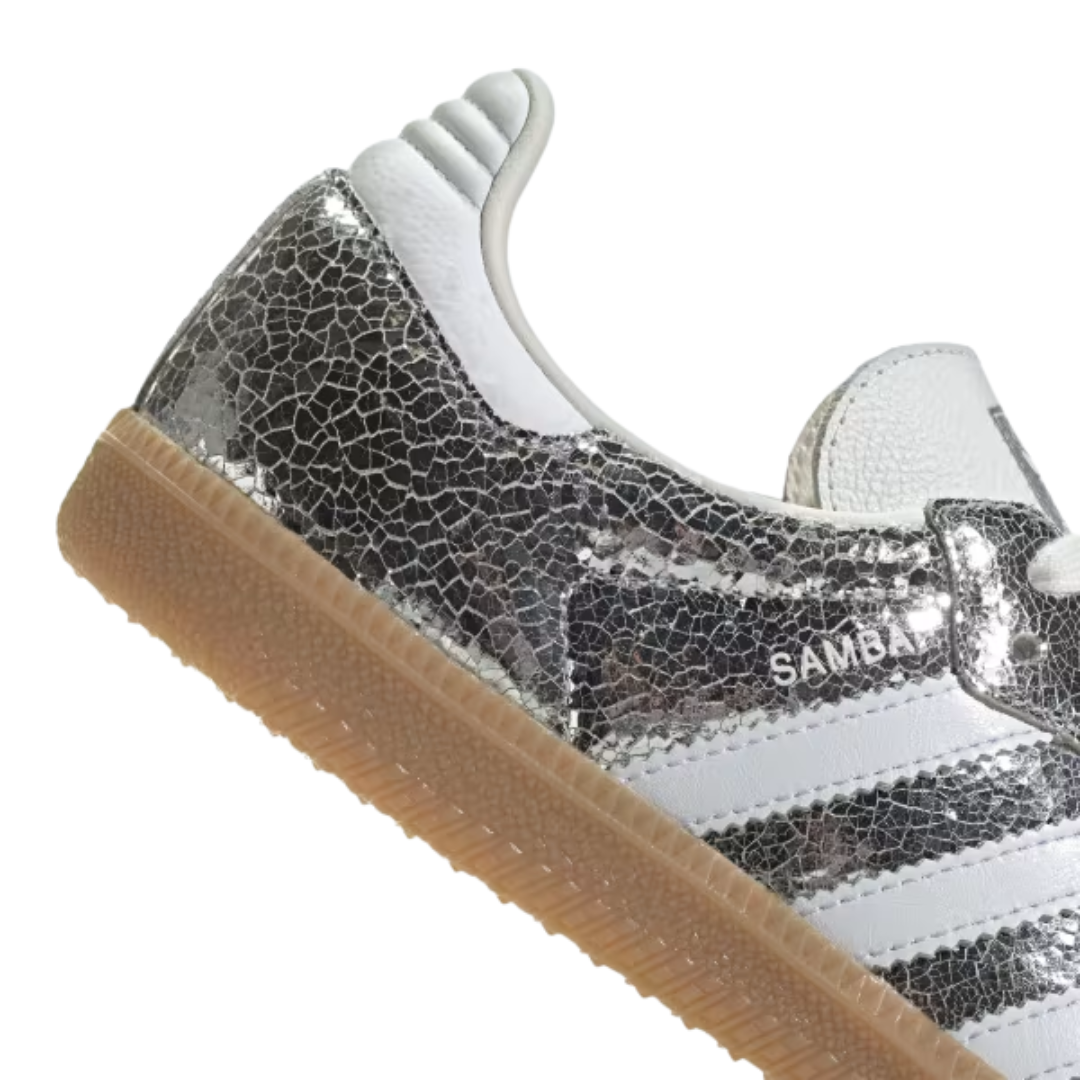 ADIDAS SAMBA OG "Silver Metallic Cracked Leather"