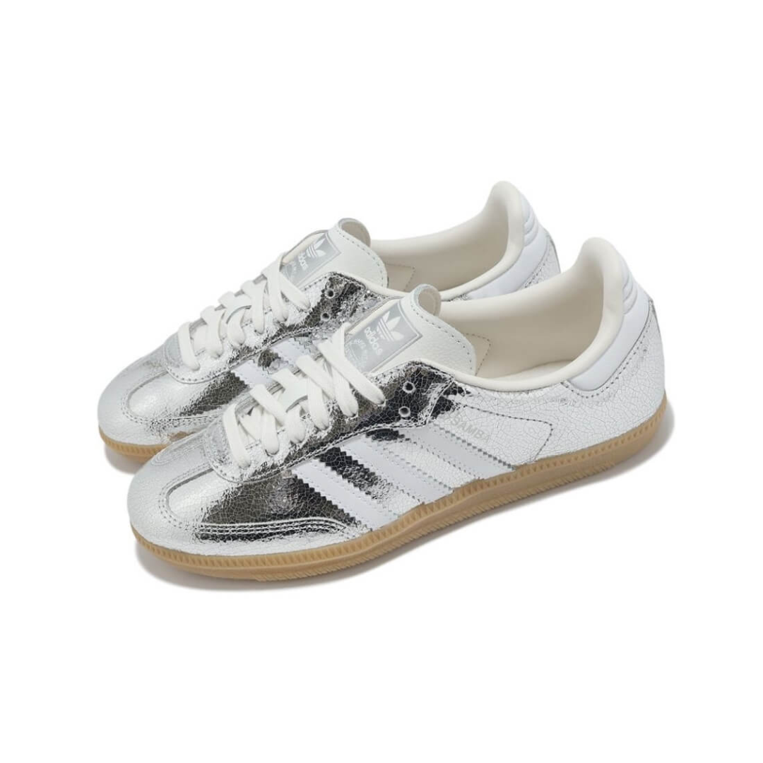 ADIDAS SAMBA OG "Silver Metallic Cracked Leather"
